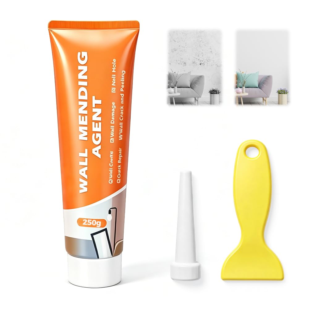 Efficient Drywall Repair Kit with Scraper, 2026 Upgrade Drywall Repair Kit, Wall Mending Agent,Wall Spackle with Scraper, Wall Surface Hole Fill Quick and Easy Solution (3pcs)