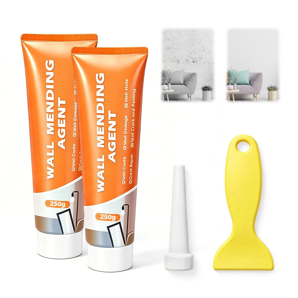 Efficient Drywall Repair Kit with Scraper, 2026 Upgrade Drywall Repair Kit, Wall Mending Agent,Wall Spackle with Scraper, Wall Surface Hole Fill Quick and Easy Solution (3pcs)