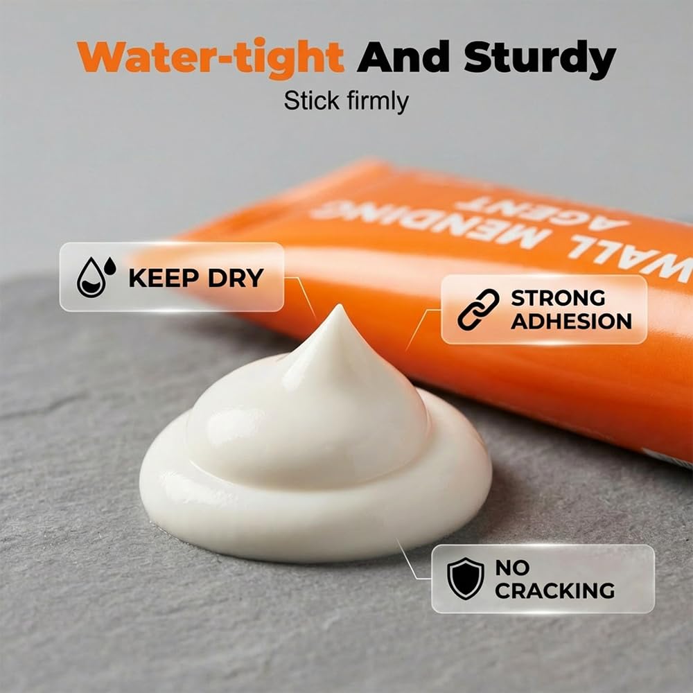 Efficient Drywall Repair Kit with Scraper, 2026 Upgrade Drywall Repair Kit, Wall Mending Agent,Wall Spackle with Scraper, Wall Surface Hole Fill Quick and Easy Solution (3pcs)