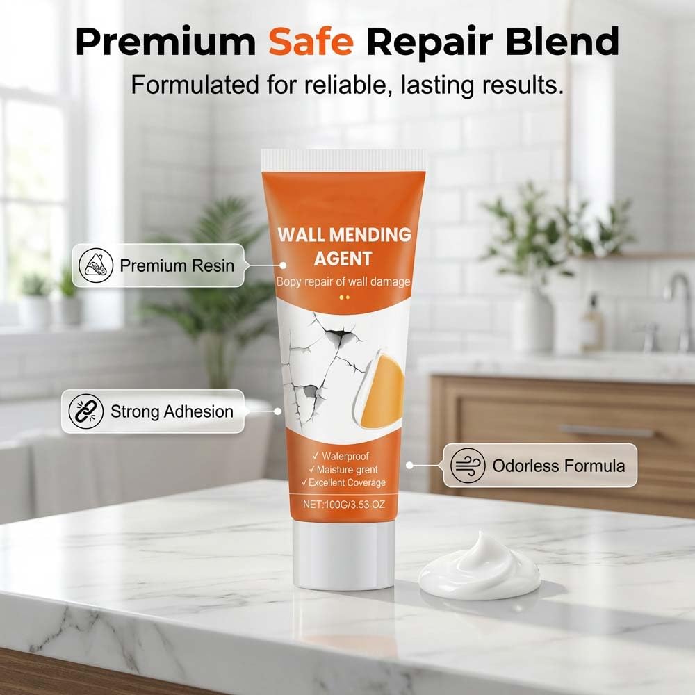 Drywall Repair Kit, Wall Mending Agent with Scraper, Wall Mending Agent Large Hole Drywall Patch, Wall Surface Hole Fill Quick and Easy Solution, Plaster Wall Repair (1 Pcs)