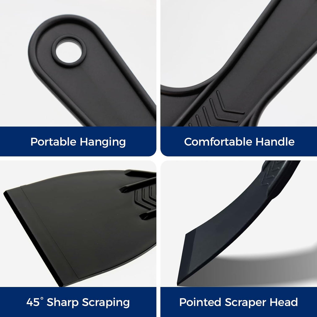 2 Inch Plastic Putty Knives Set, 6Pcs Plastic Putty Filler Knife & Scrapers Tool Non Scratch, Spackle Knife Scraper Tool for Wall Repair, Wallpaper Paint Removal
