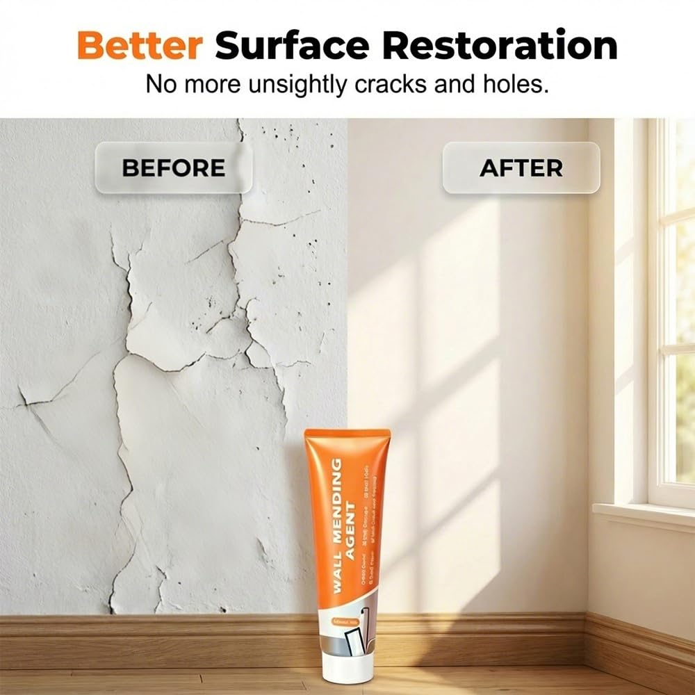 Efficient Drywall Repair Kit with Scraper, 2026 Upgrade Drywall Repair Kit, Wall Mending Agent,Wall Spackle with Scraper, Wall Surface Hole Fill Quick and Easy Solution (3pcs)