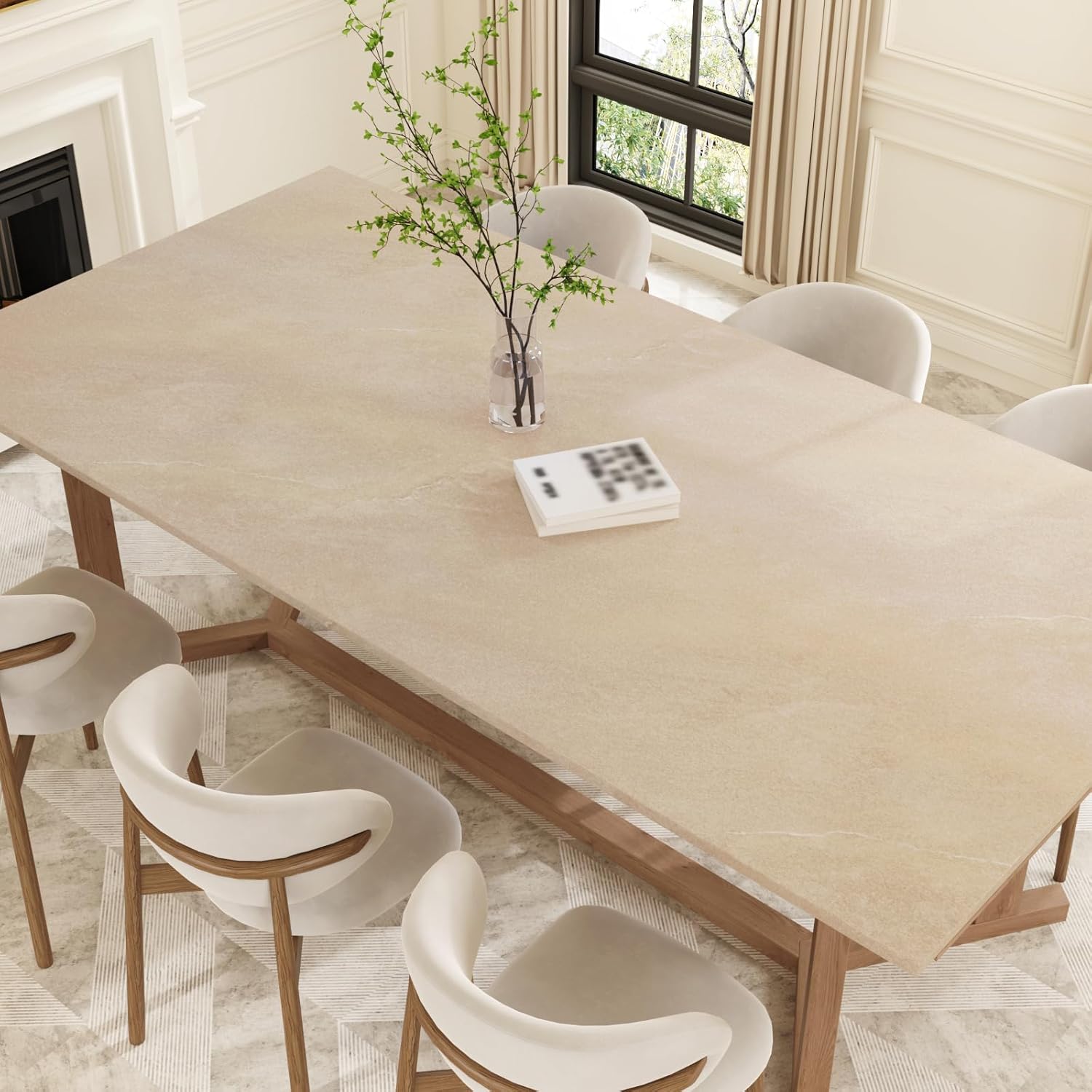 15.7''x315'' Khaki Light Beige Marble Contact Paper for Countertops Thick Kitchen Granite Contact Paper Waterproof Peel and Stick Renter Friendly Wallpaper for Countertops Bathroom Cabinet