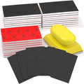 BURMONG 25PCS Sanding Sponge Set 80–3000 Grit, Reusable 3×4 Inch Wet Dry Foam Sanding Blocks for Wood, Furniture, Metal & Drywall (80-3000 Grit Set)